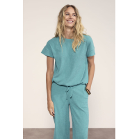 Tramontana Top Crinkled Deep Aqua Blue